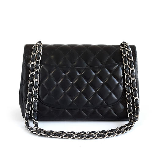 【9新】CHANEL香奈儿CF系列A58600 Y01480 C3906大号jumbo黑金羊皮CF链条包单肩包女士091225AK06 商品图4