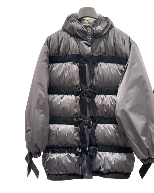 女款蝴蝶结羽绒服he025 商品图0