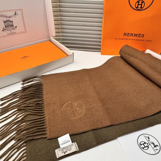 秋冬特惠💰330 爱马仕男女双面围巾 商品图4