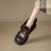 【预售5天】真皮厚底单鞋加绒乐福鞋女秋冬新款毛毛鞋百搭高跟小皮鞋XMN&3759 商品缩略图4