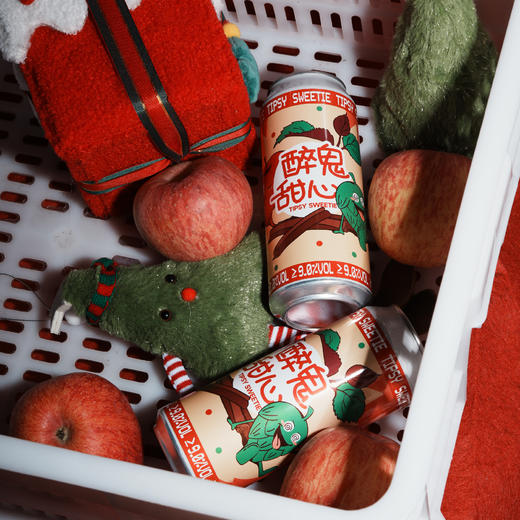 拾捌精酿 圣诞节特酿款 醉鬼甜心·紫苏肉桂红苹果版果酒 6罐装 商品图4