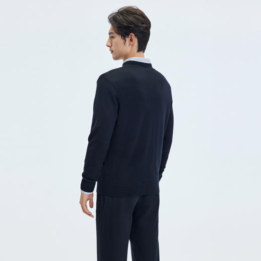 【门店同款&100%绵羊毛】圣得西25年男款冬季毛衫保暖纯色针织衫 商品图3