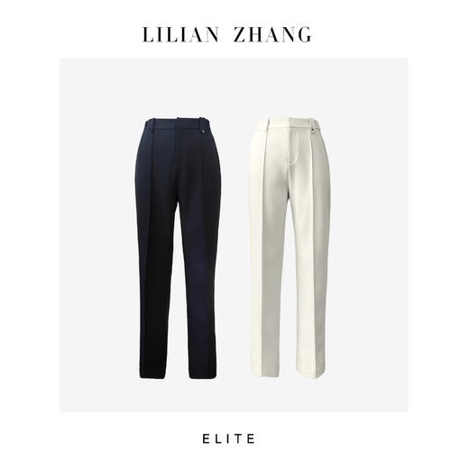 “定制”静奢风-都市摩登-奢感舒适职场休闲百搭优雅烟管裤 2504018 商品图0