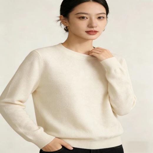 【福利款】金三塔女羊绒套头衫 秋冬新品 基础圆领100%羊绒衫 多色YZFFD701 商品图3