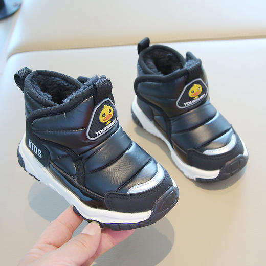 YOUR .DUCK小黄鸭儿童雪地靴男童棉靴新款冬季加绒加厚女童棉鞋小孩宝宝保暖鞋23-32 商品图5