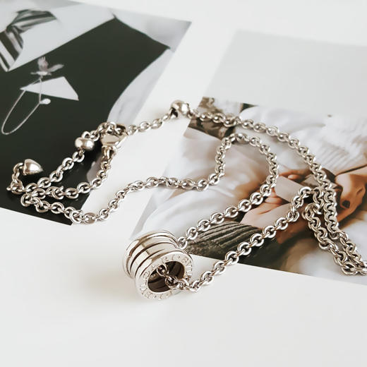 【95新】BVLGARI宝格丽B.zero1系列332634 18K白金弹簧粗链条项链链长约50cm中性款261125NJS11 商品图1