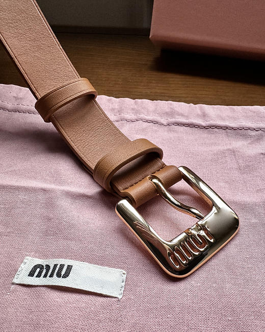 现货 THS-无 缪家 女士纳帕皮金色腰带 女士皮带 2色 CR237 商品图7