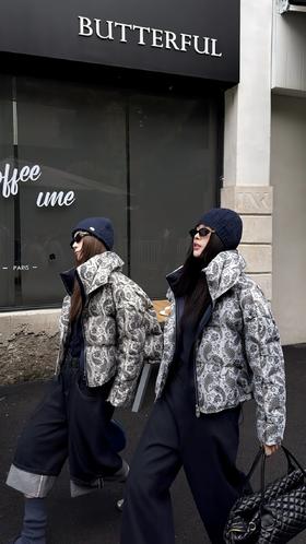 SZ6R27 提花面料羽绒服 