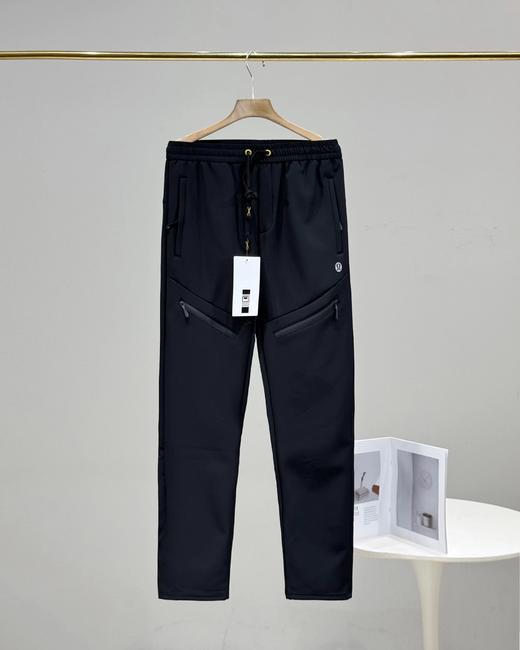 D122475压胶拉链口袋加绒休闲裤运动裤冲锋裤 商品图9