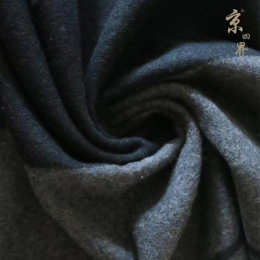 京四界 · 羊毛混纺（黑灰一半） 围巾	JSJD6-011-01 商品图3