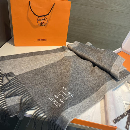 秋冬特惠💰330 爱马仕男女同款双面围巾 商品图5