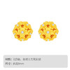 Winy S925 银镀金 金盏花球耳饰 立体镂空设计 合成立方氧化锆闪耀点缀 甜美元气小众耳饰 商品缩略图4