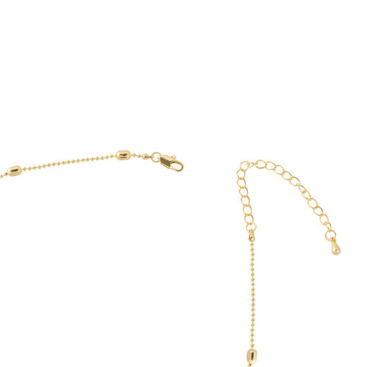 【“红”运相伴  耀启新年】三彩2026新款金色珠链爱心红钻项链 商品图4