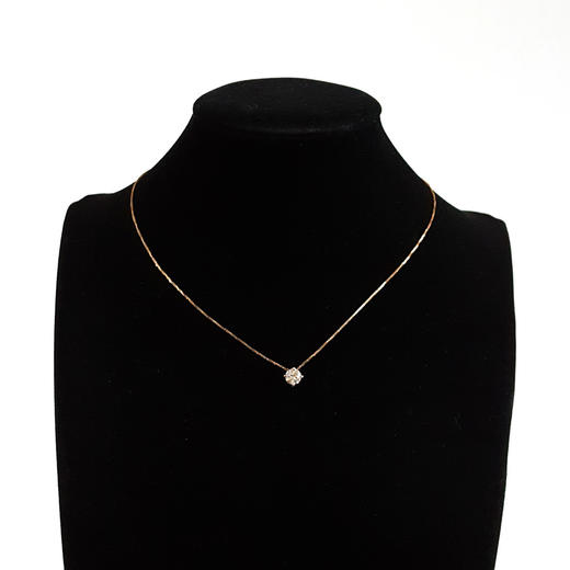 AU750玫瑰金简约时尚单钻款1.02克拉钻石吊坠项链6.1*6.1*5.3MM（皆取最大值）链长：42CM 151225NJS23 商品图7