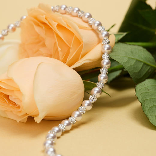 【闪耀满天星】三彩2026新款珍珠闪钻项链华丽晚宴高光轻奢优雅 商品图2