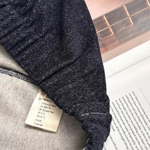 D122427花纱柏林裤！冬季保暖加厚磨毛松紧高腰山本羊毛毛呢马丘裤 商品图14