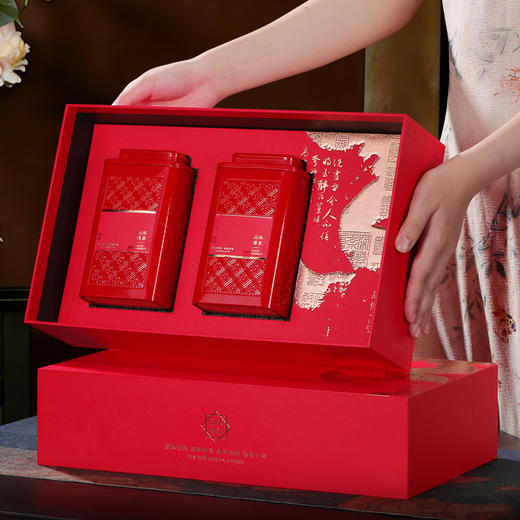 【红茶金骏眉双罐礼盒装】正山小种茶叶 红茶礼盒过节送礼武夷山红茶春节新年送礼佳品 商品图1