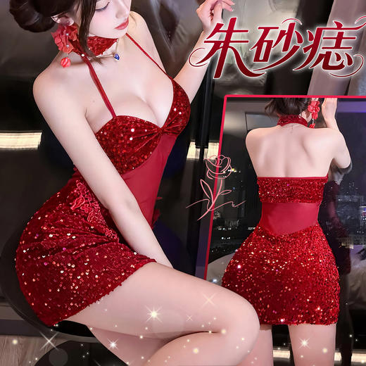 霏慕 燃欲萦心亮片名媛连衣裙ZY195 商品图0
