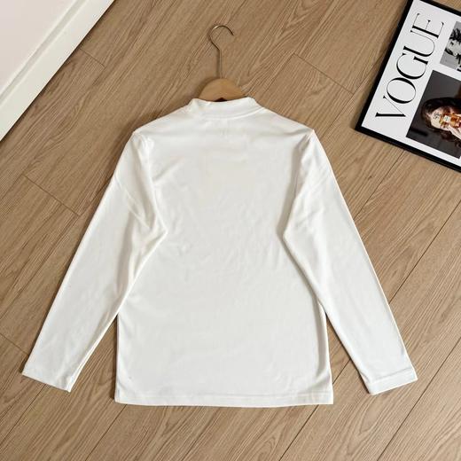 D122484基础简约logo标识秋冬半高领德绒长袖打底衫 商品图8