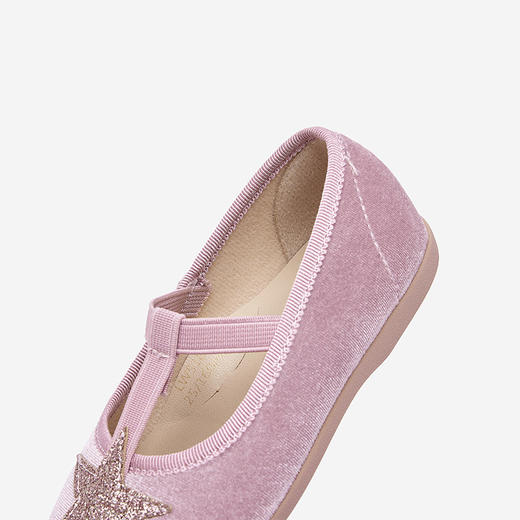 littlewinkaa丝绒五角星T字带一脚蹬舞蹈鞋室内鞋 商品图3