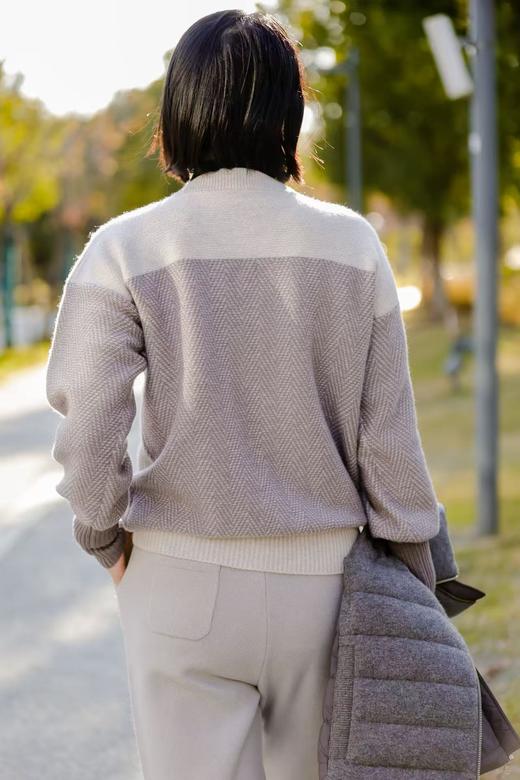 MAISON COVET 纯山羊绒圆领提花上衣( 买1赠1活动，不可退单件，需全单退或全单确认收货） 商品图6