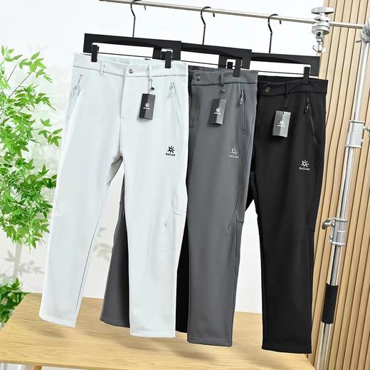 D122461冬季新款刺绣男士软壳加绒户外冲锋长裤 商品图1