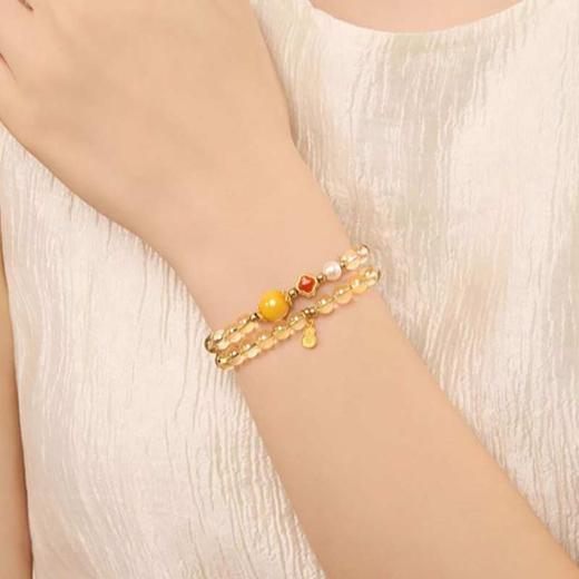 吉祥幸运天然黄晶手串 商品图3