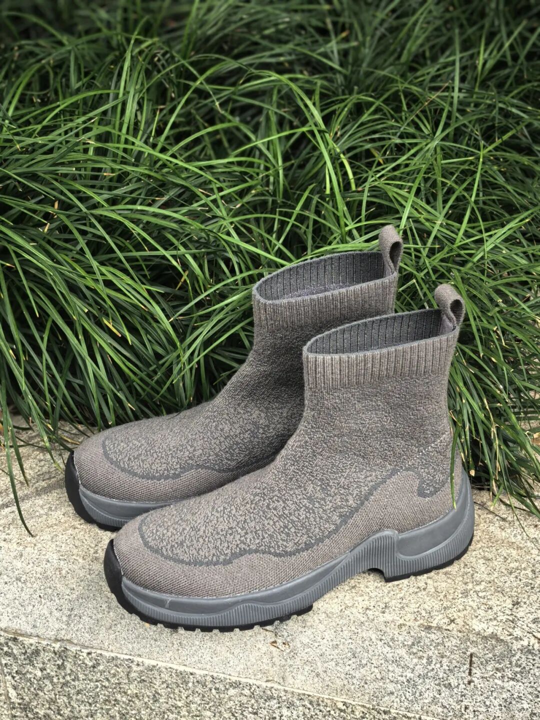 【厚底加绒羊毛飞织踝靴】响午厚底加绒羊毛飞织踝靴