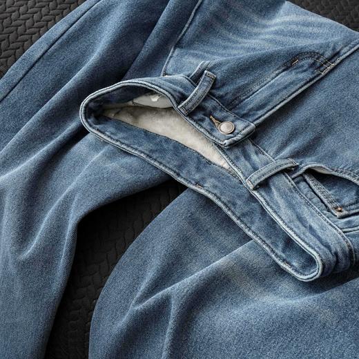 直发【68217 】杨幂同款 加绒加厚 高腰弯刀阔腿裤 商品图6