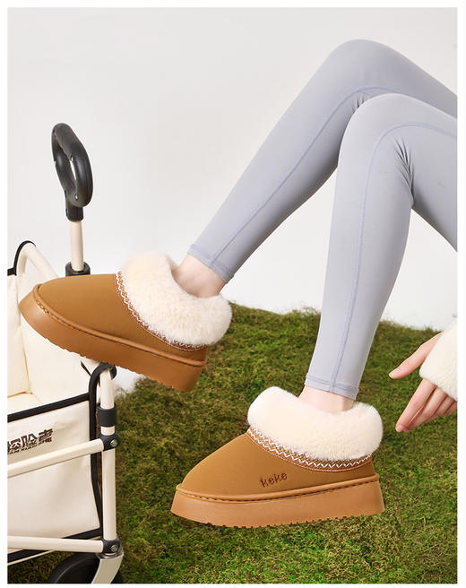 直发 【KK858包根】UG同款，费尔岛风奢暖云朵绒包根棉鞋 居家鞋，男女同款 商品图1