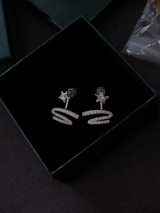 云仓 HF同款 星光飘带耳钉 双层可拆卸设计 商品图1