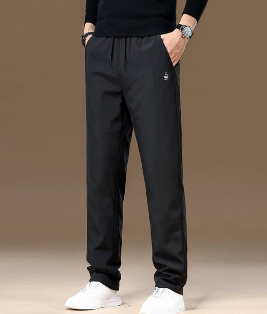 直发 90鸭绒~男女同款~加绒加厚保暖防风松紧腰羽绒休闲裤 商品图4