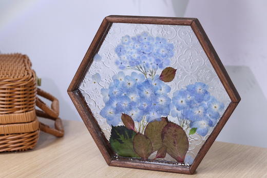 《花凝六角窗》玻璃茶盘 商品图1