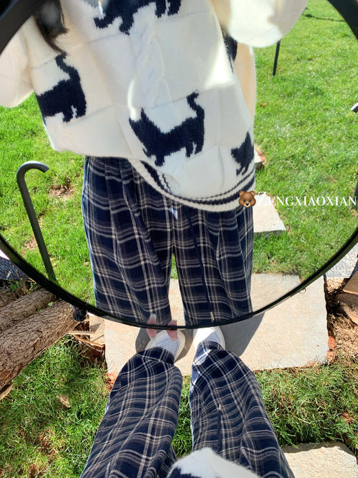 <曾小咸推荐>现货秒杀 ！微信超特价！复古加绒格子裤 日常169.99/件 立减90 秒杀79.99/件！！ 商品图6