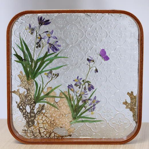 《石畔兰香》玻璃茶盘 商品图0