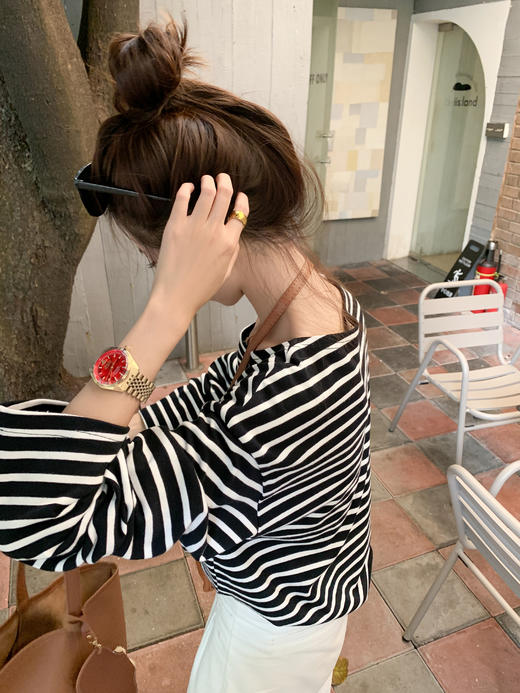 <曾小咸推荐>现货秒杀 ！微信超特价！2色条纹长袖T恤 日常149.99 立减70 秒杀79.99！！ 商品图7