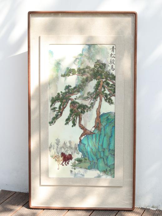 《青松骏马》押花画 商品图1