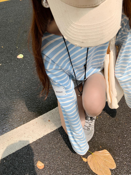 <曾小咸推荐>现货秒杀 ！微信超特价！2色条纹长袖T恤 日常149.99 立减70 秒杀79.99！！ 商品图11