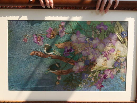 《羽栖兰韵》押花画 商品图1