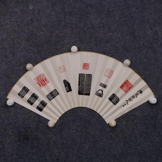 郭晶《逍遥》26x52CM 手写纸本扇面题跋[双面] 商品图2