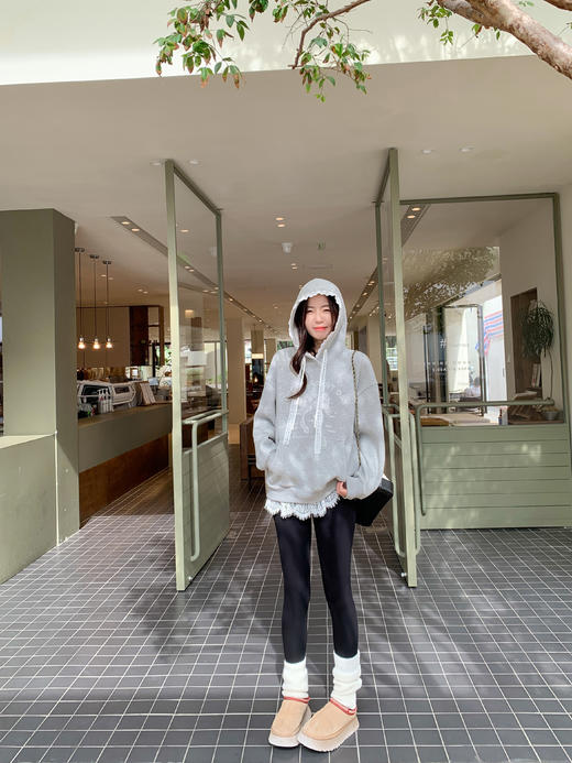 <曾小咸推荐>现货秒杀 ！微信超特价！蕾丝绣花加绒连帽卫衣 日常199.99 立减110 秒杀89.99！！ 商品图6