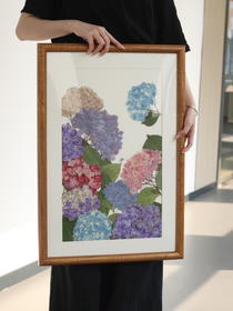 《绣簇芳华》押花画