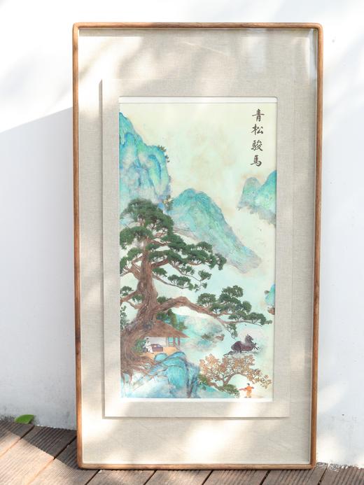 《青松骏马》押花画 商品图3
