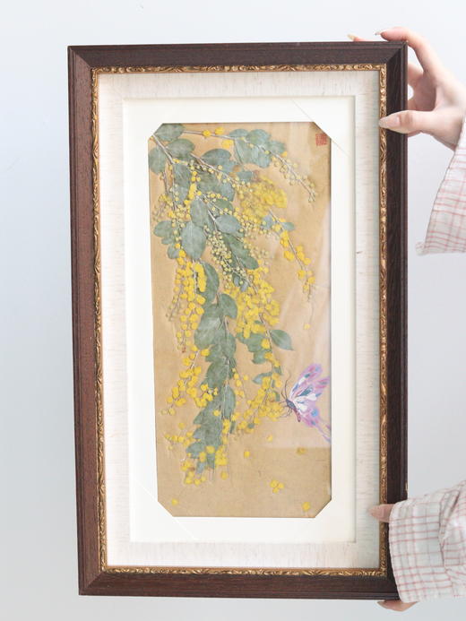 《合欢蝶影》押花画 商品图1