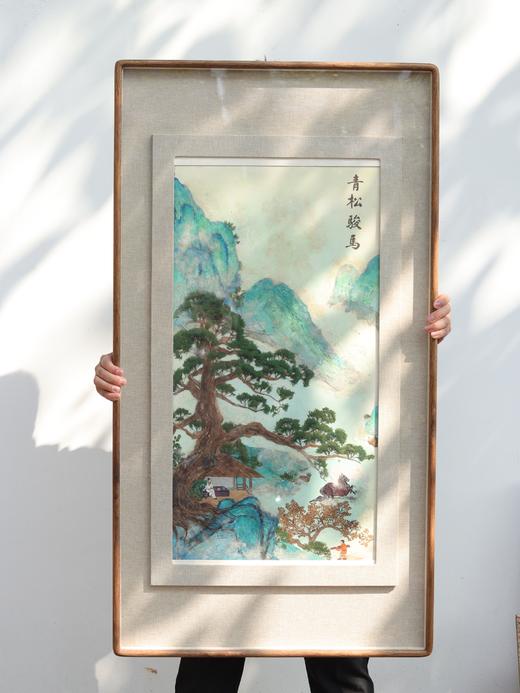 《青松骏马》押花画 商品图2