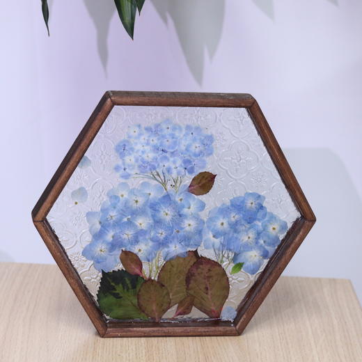 《花凝六角窗》玻璃茶盘 商品图2