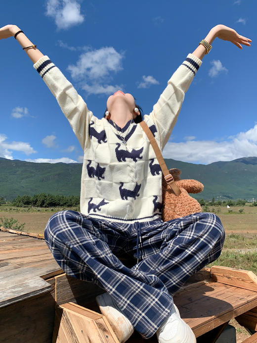 <曾小咸推荐>现货秒杀 ！微信超特价！复古加绒格子裤 日常169.99/件 立减90 秒杀79.99/件！！ 商品图8