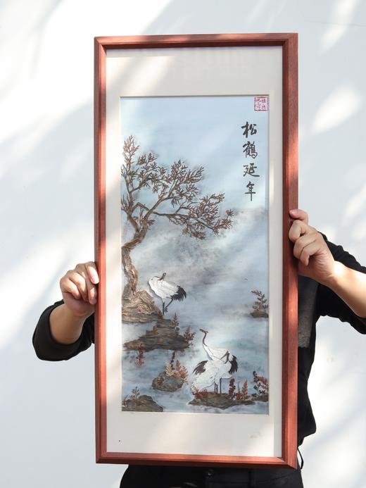 《松鹤延年》押花画 商品图0