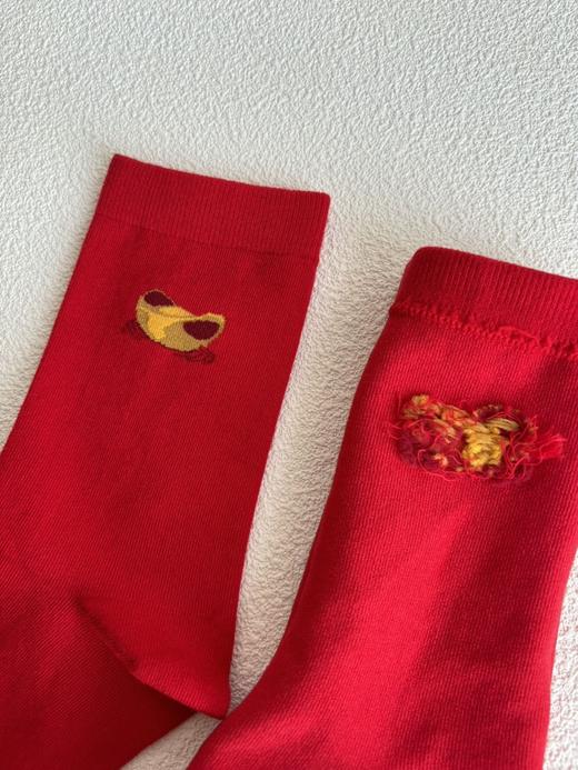 直发【发三双】爱M新年如意红袜子 “招财进宝”开启新年好运 商品图3
