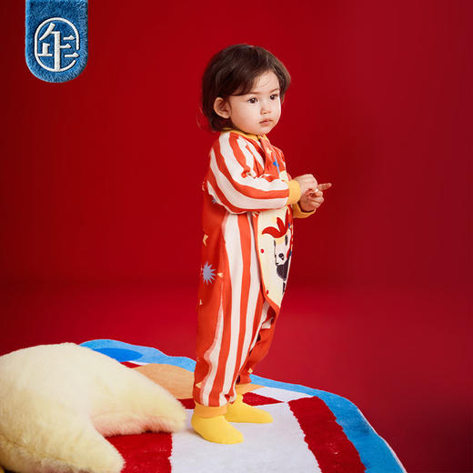 年衣童装婴童爬服冬款新款男女童哈衣连体衣中式王牌盼达四季爬服 商品图4